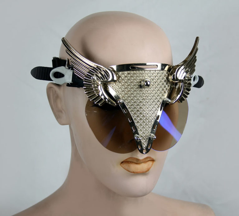 handmade futuristic modern steampunk unusual eye wear mask Hi Tek