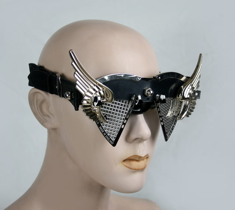 handmade futuristic modern steampunk unusual eye wear mask Hi Tek