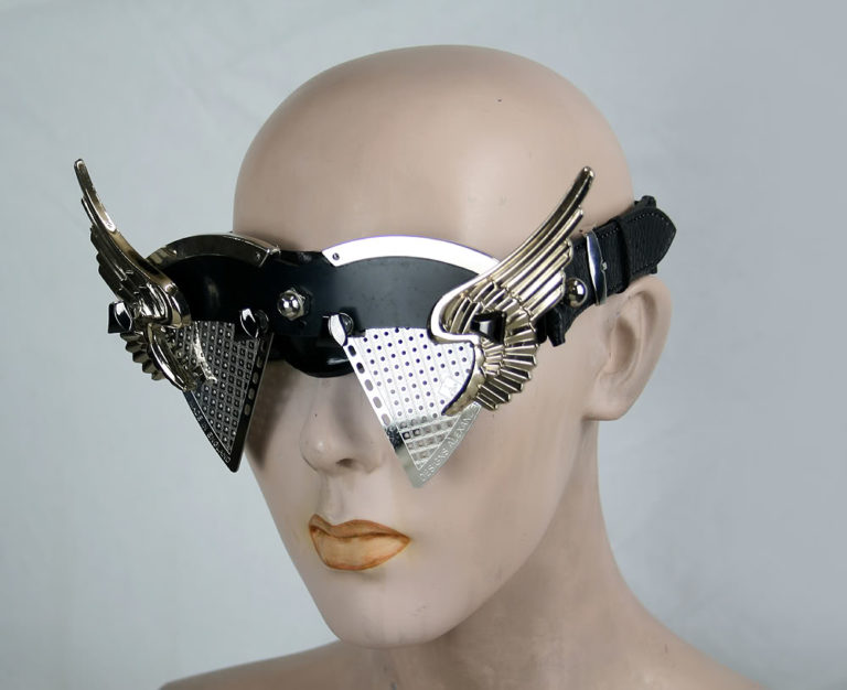 handmade futuristic modern steampunk unusual eye wear mask Hi Tek - Image 2