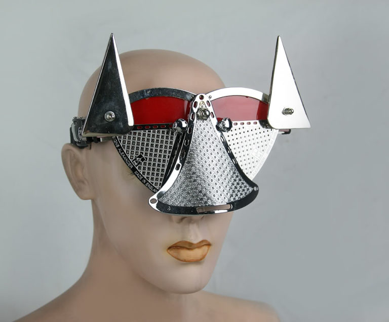 handmade futuristic modern steampunk unusual eye wear mask Hi Tek - Image 3
