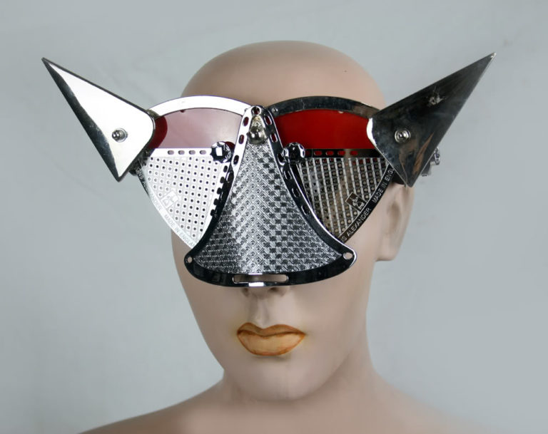 handmade futuristic modern steampunk unusual eye wear mask Hi Tek - Image 2