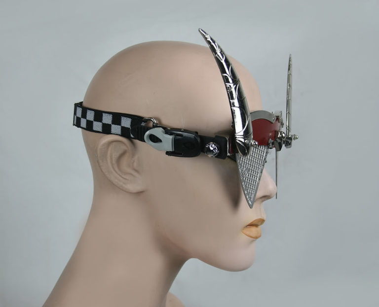 handmade futuristic modern steampunk unusual eye wear mask Hi Tek - Image 3