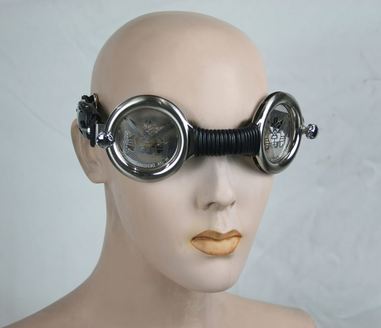 motorcycle aviator retro futuristic Steampunk Goggles mask Hi Tek - Image 3
