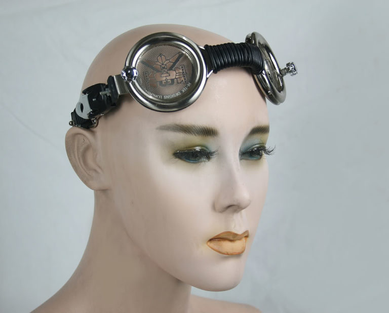 motorcycle aviator retro futuristic Steampunk Goggles mask Hi Tek
