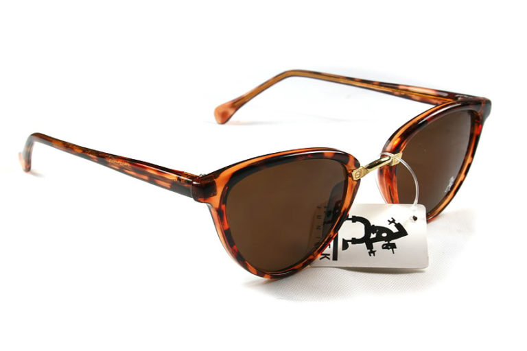Retro cats eye sunglasses tortoise frame brown lens Hi Tek model HT-5556 - Image 3