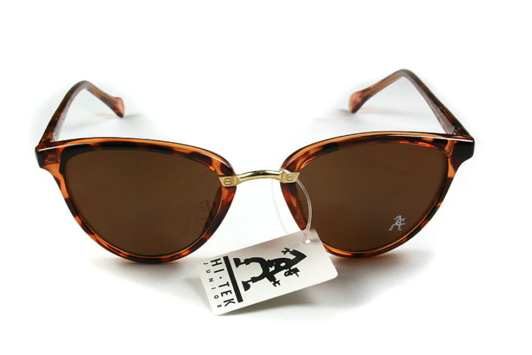 Retro cats eye sunglasses tortoise frame brown lens Hi Tek model HT-5556 - Image 2