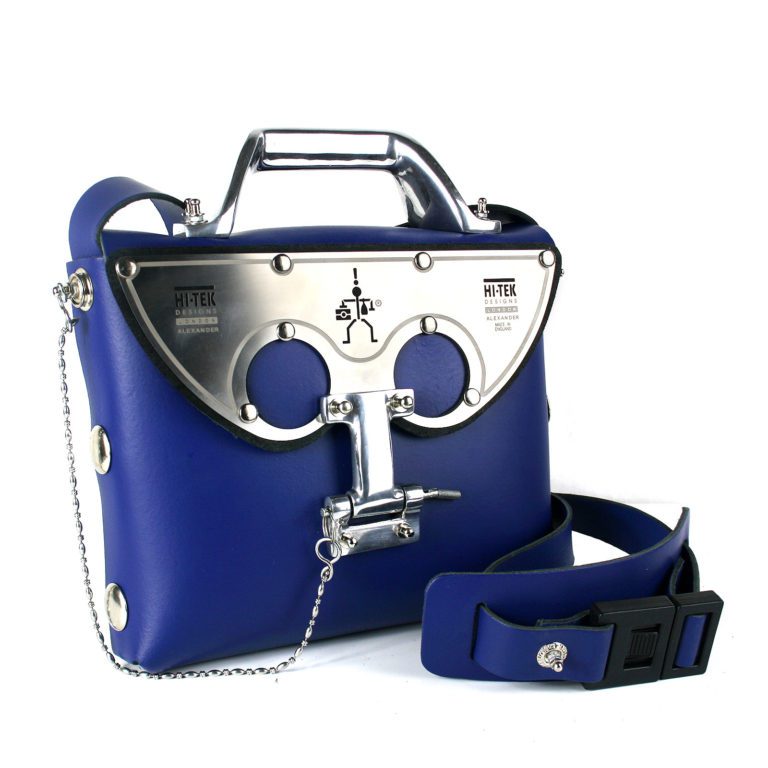 blue shoulder bag