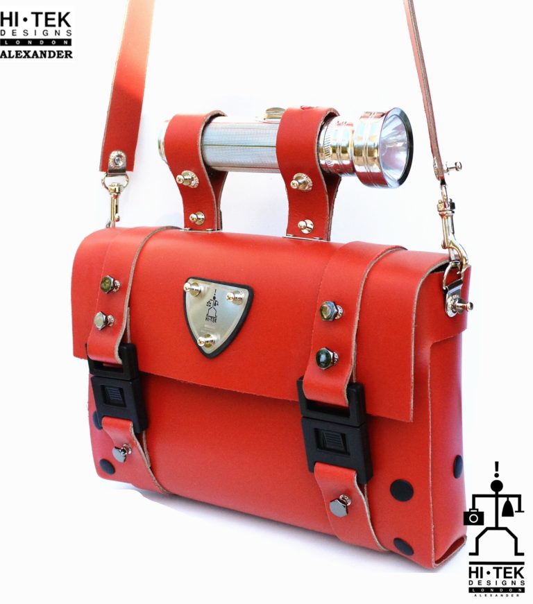 red shoulder bag