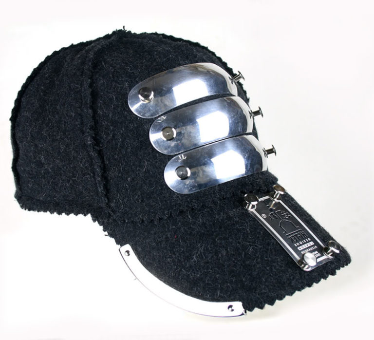 grey wool baseball cap HI TEK unusual unique