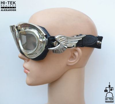Steampunk goggles with wings