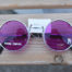 round purple lens sunglasses