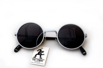 round silver metal sunglasses