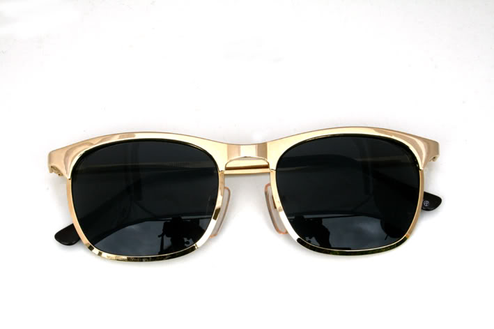 square gold metal sunglasses wayfarer 