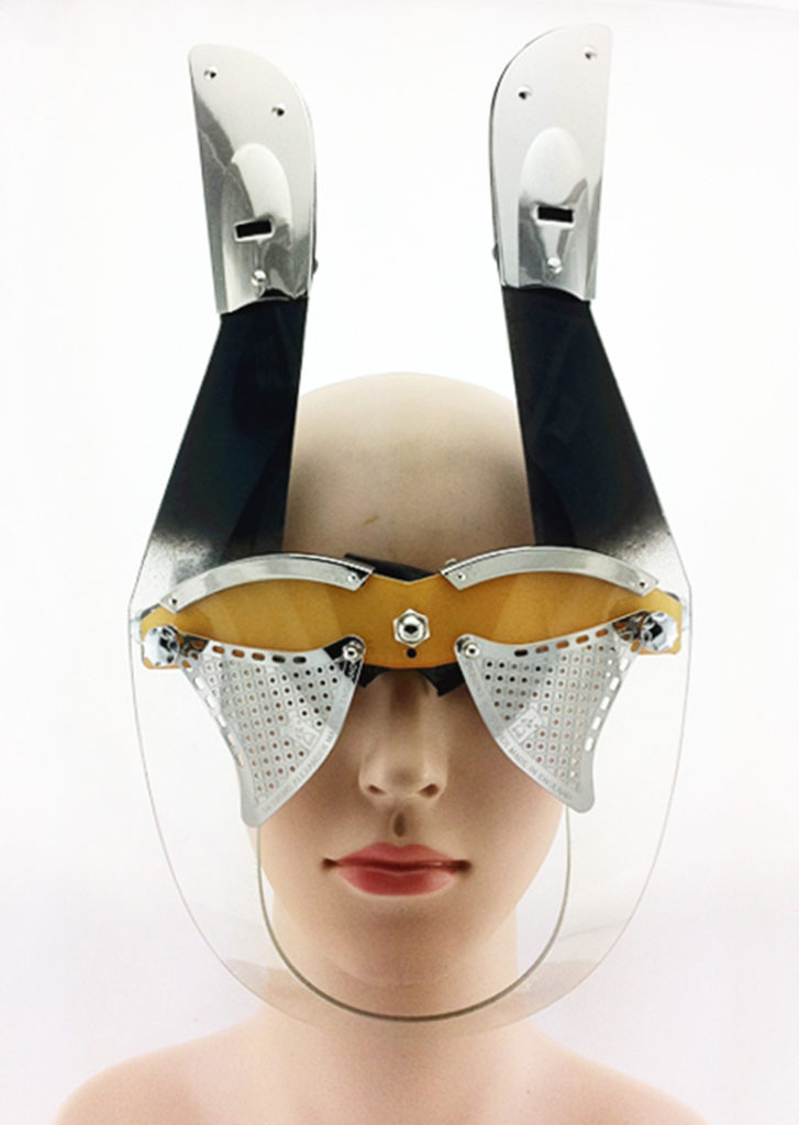 handmade futuristic modern steampunk unusual eye wear mask Hi Tek - Image 3