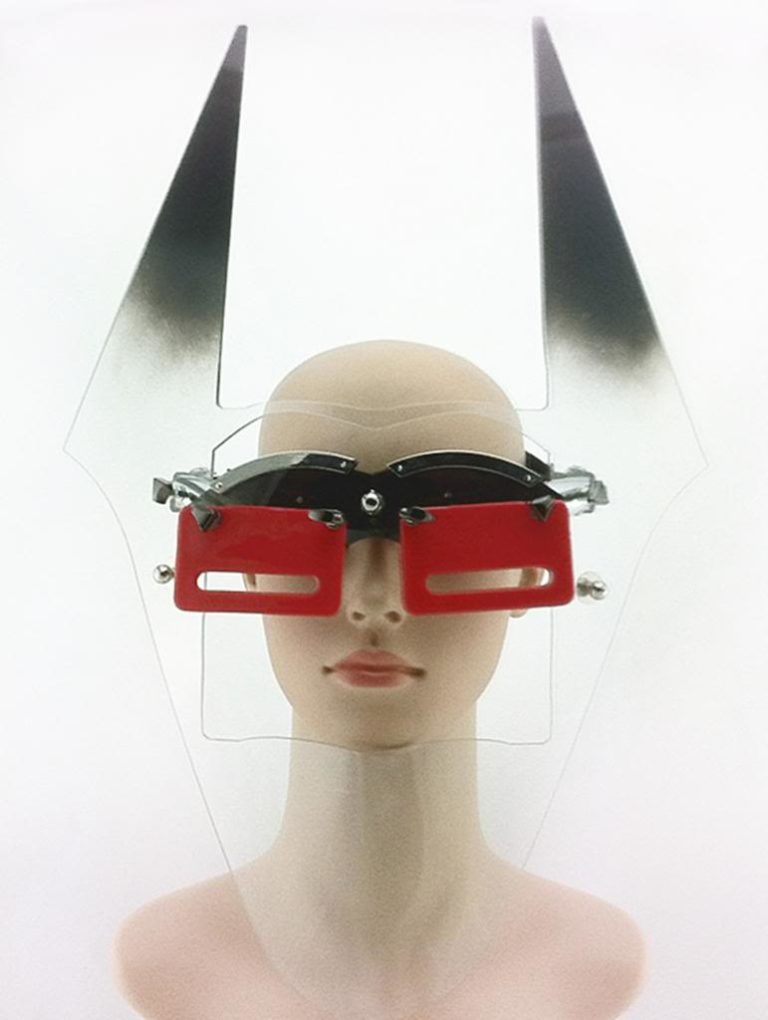 handmade futuristic modern steampunk unusual eye wear mask Hi Tek