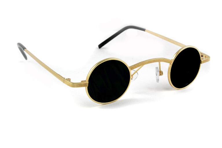 small round Steampunk sunglasses Goth retro Victorian style - Image 3