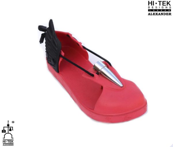 red sandals for men with wings