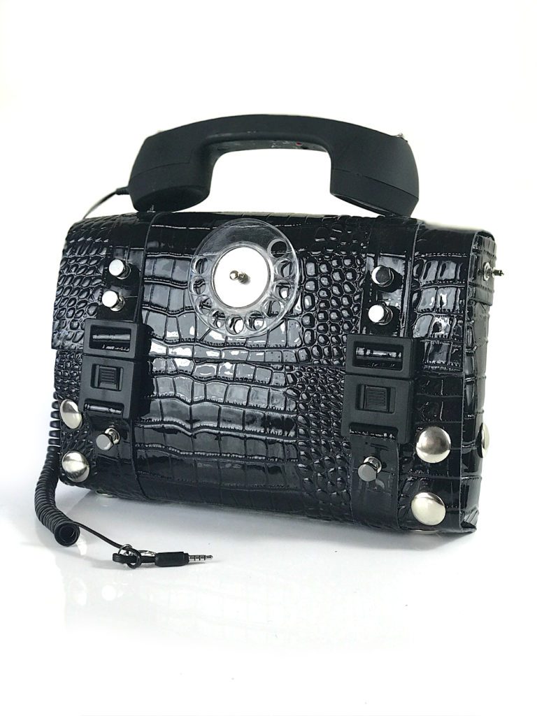 black leather shoulder bag