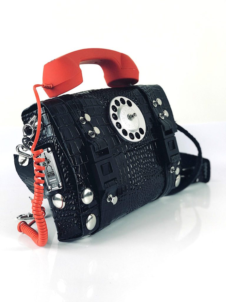 black crocodile bag