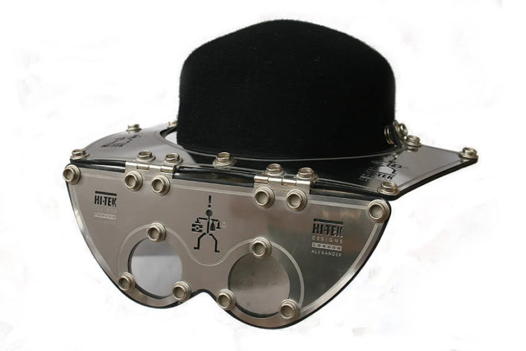 Stainless Steel  flips for stylish cosplay Industrial Steampunk Visor Hat Mask