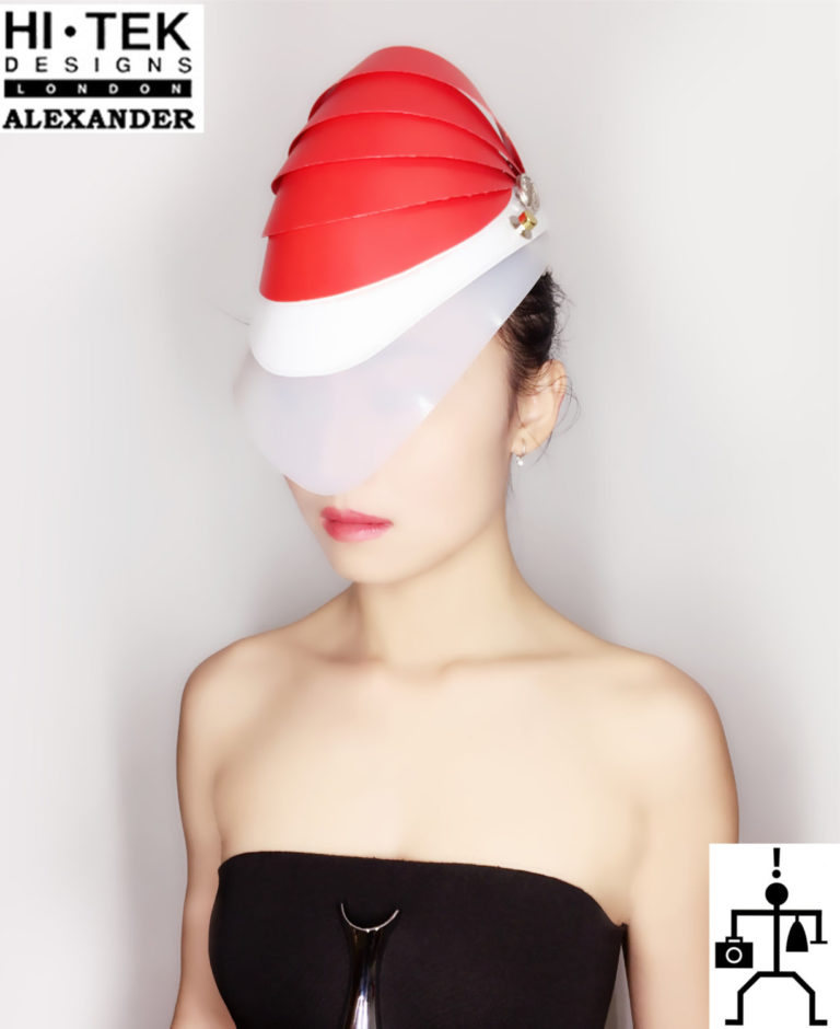 Hi Tek Alexander handmade futuristic modern futuristic, sci fi ,steampunk  unusual party eyewear mask hat