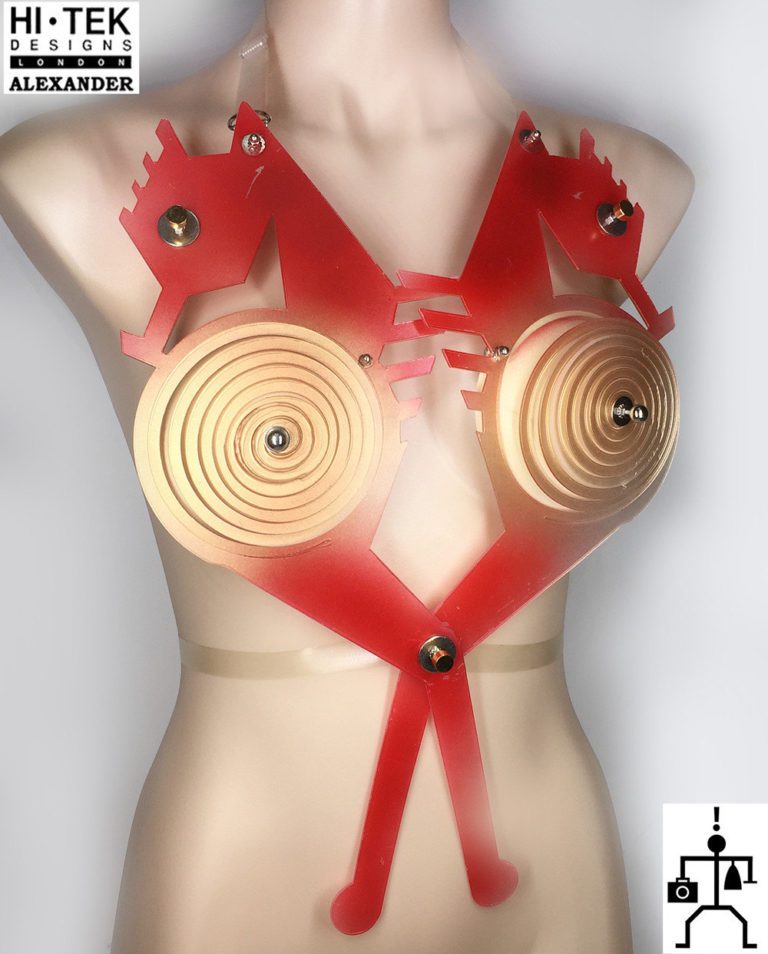 unusual body wear body accessory art wear dancewear cosplay unique steampunk Goth overbust,corset,sci fi costume,fetish cyberpunk,futuristic clothing - Image 2