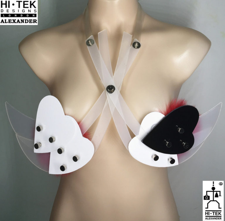 unusual body wear body accessory art wear dancewear cosplay unique steampunk Goth overbust,corset,sci fi costume,fetish cyberpunk,futuristic clothing - Image 2