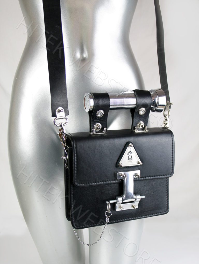 black leather crossbody bag