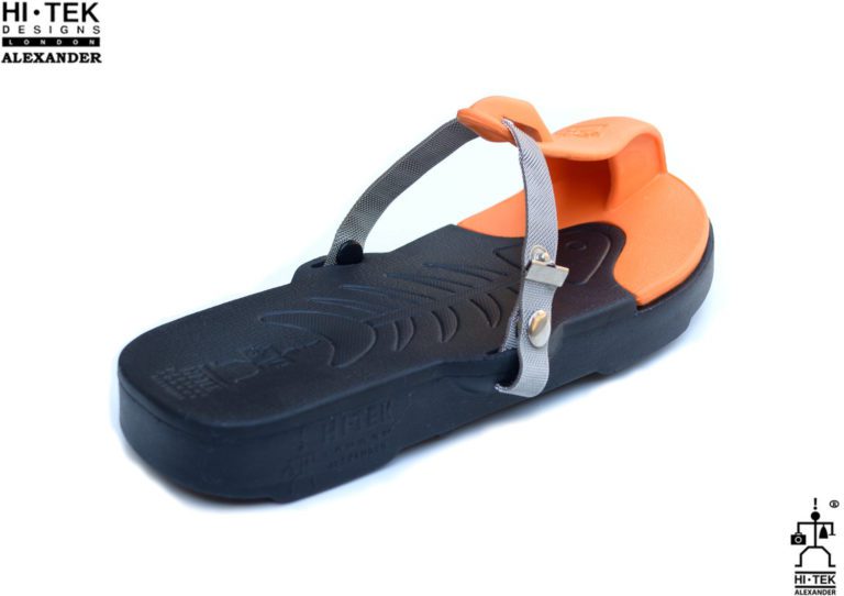 Hi Tek Alexander goth unique unusual futurisitc handmade EVA unisex beach sandal - Image 2