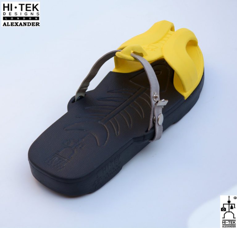 Hi Tek Alexander goth unique unusual futurisitc handmade EVA unisex beach sandal