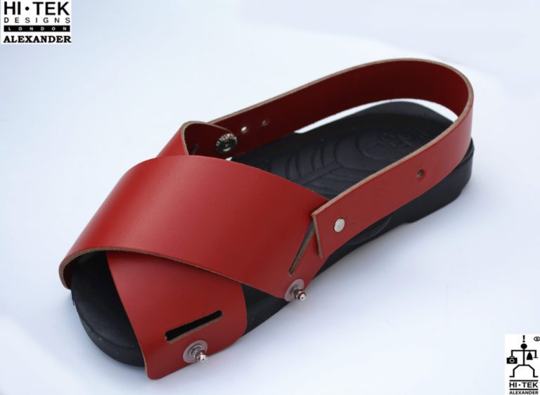 Hi Tek Alexander goth unique unusual futurisitc handmade EVA  leather unisex beach sandal - Image 2