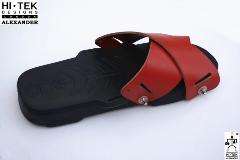 Hi Tek Alexander goth unique unusual futurisitc handmade EVA  leather unisex beach sandal