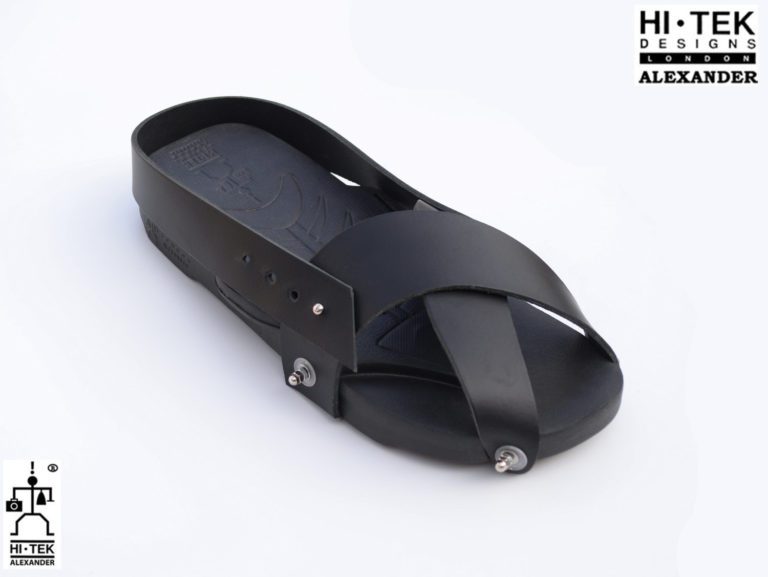 Hi Tek Alexander goth unique unusual futurisitc handmade EVA  leather unisex beach sandal