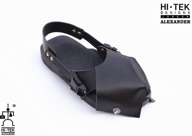 Hi Tek Alexander goth unique unusual futurisitc handmade EVA  leather unisex beach sandal