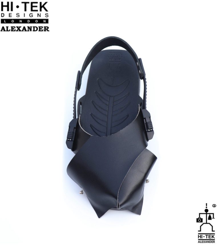 Hi Tek Alexander goth unique unusual futurisitc handmade EVA  leather unisex beach sandal - Image 2