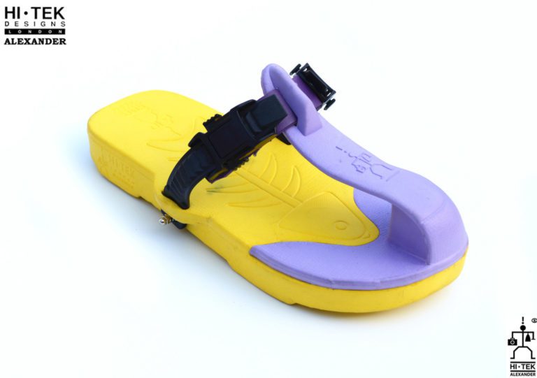 Hi Tek Alexander goth unique unusual futurisitc handmade EVA unisex beach sandal