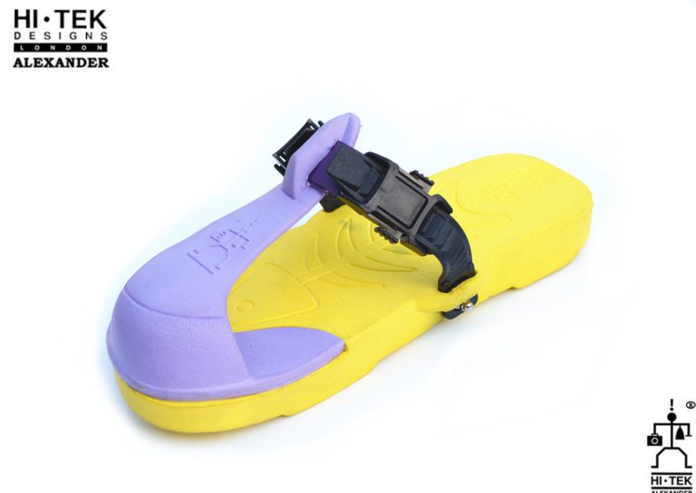 Hi Tek Alexander goth unique unusual futurisitc handmade EVA unisex beach sandal - Image 2