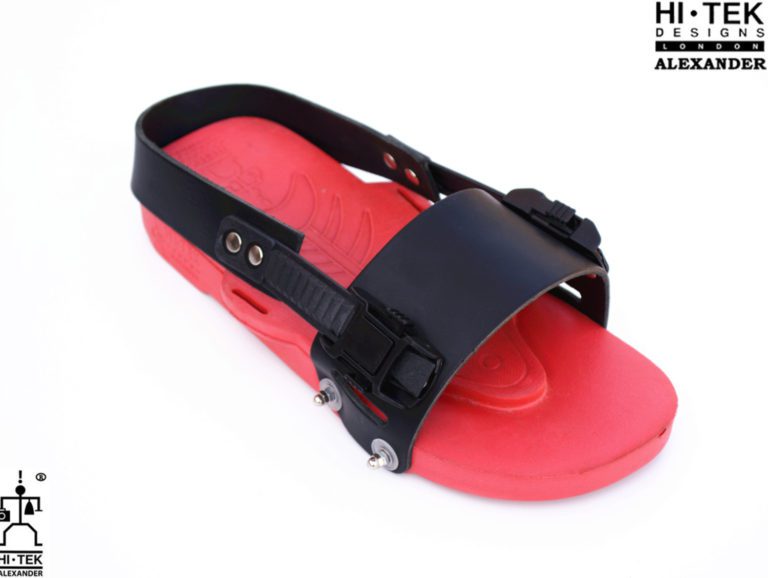 Hi Tek Alexander goth unique unusual futurisitc handmade EVA  leather unisex beach sandal