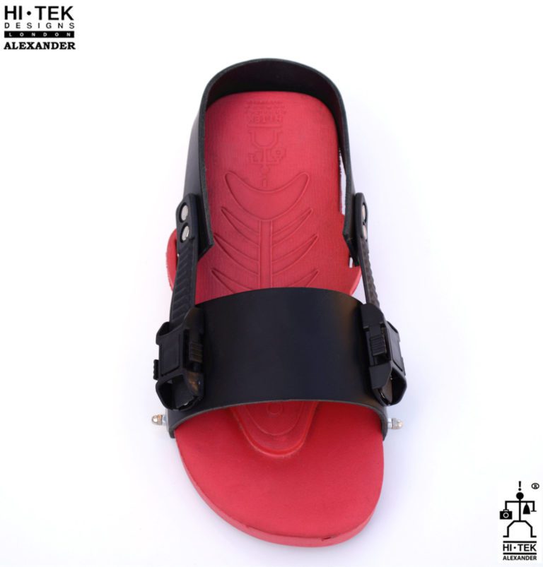 Hi Tek Alexander goth unique unusual futurisitc handmade EVA  leather unisex beach sandal - Image 2