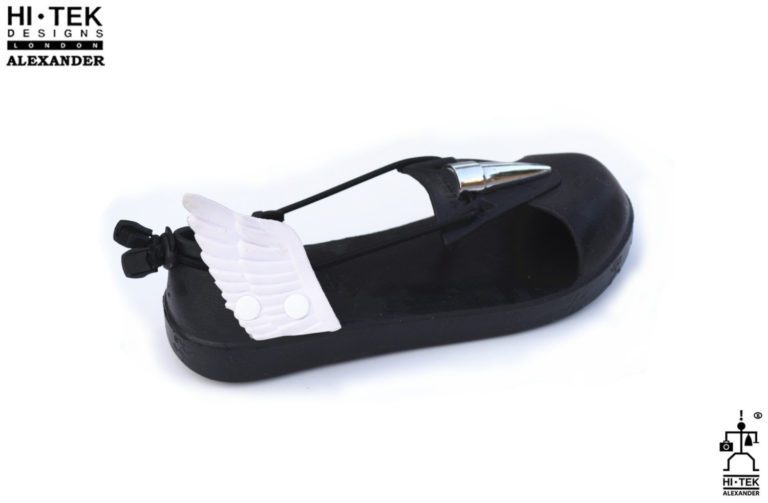Hi Tek Alexander goth unique wing unusual futurisitc handmade unisex beach sandal