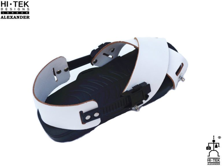 Hi Tek Alexander goth unique unusual futurisitc handmade EVA  leather unisex beach sandal - Image 2