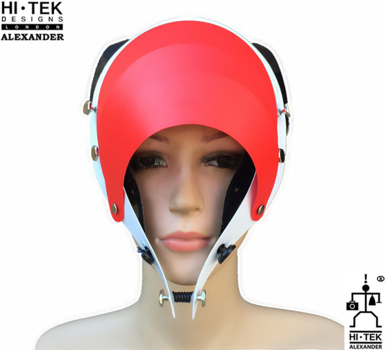 Hi Tek Alexander handmade modern futuristic, sci fi ,gothic ,steampunk unusual party eyewear alien cosplay mask hat headpiece helmet
