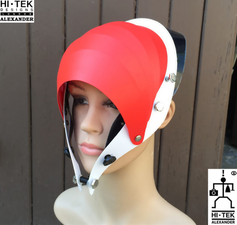 Hi Tek Alexander handmade modern futuristic, sci fi ,gothic ,steampunk unusual party eyewear alien cosplay mask hat headpiece helmet - Image 2