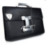 black leather briefcase