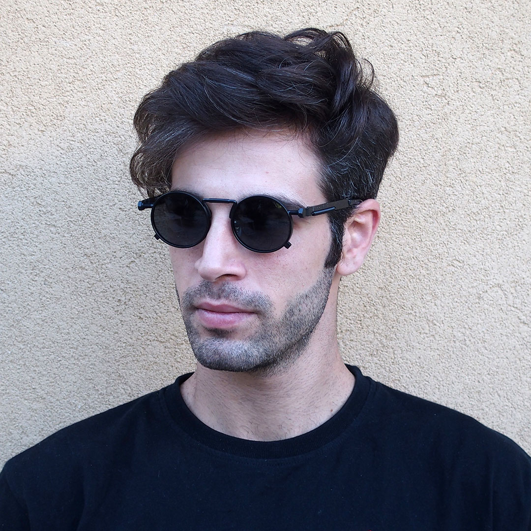 Black Round sunglasses for men Hi Tek Webstore