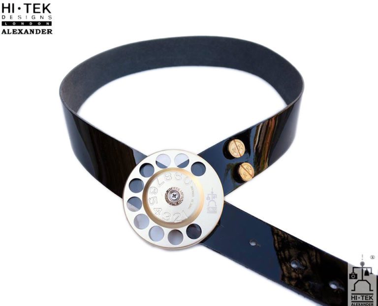 black patent belt