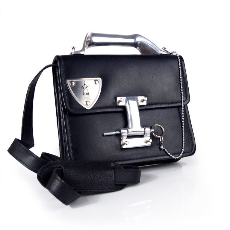 black leather cross body bag