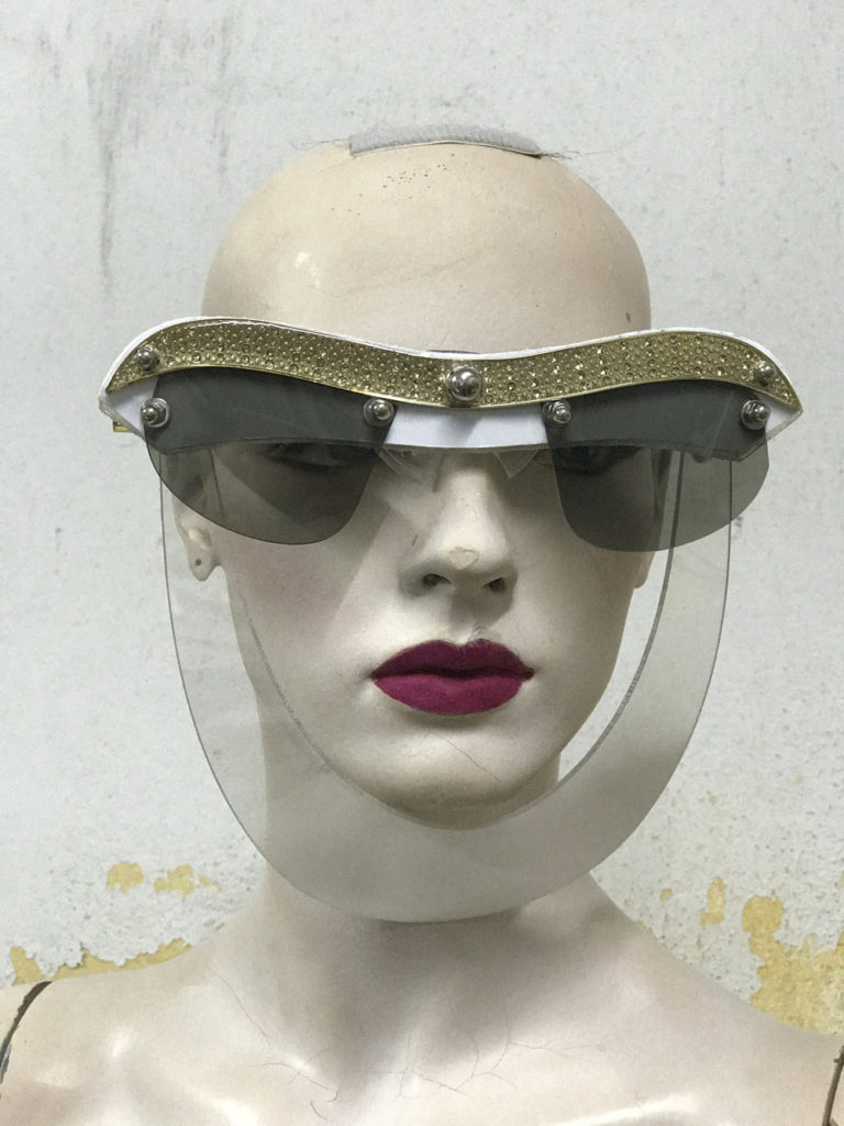 handmade mask futuristic Steampunk styling video shoot halloween art wear
