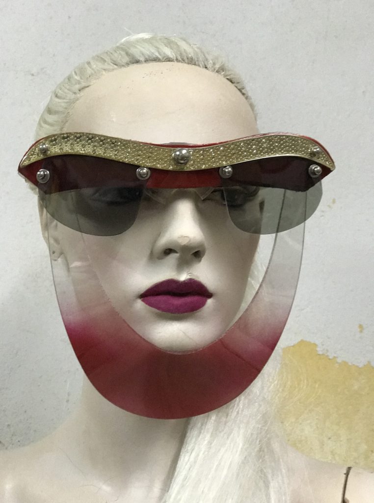 handmade mask futuristic Steampunk styling video shoot halloween art wear - Image 2