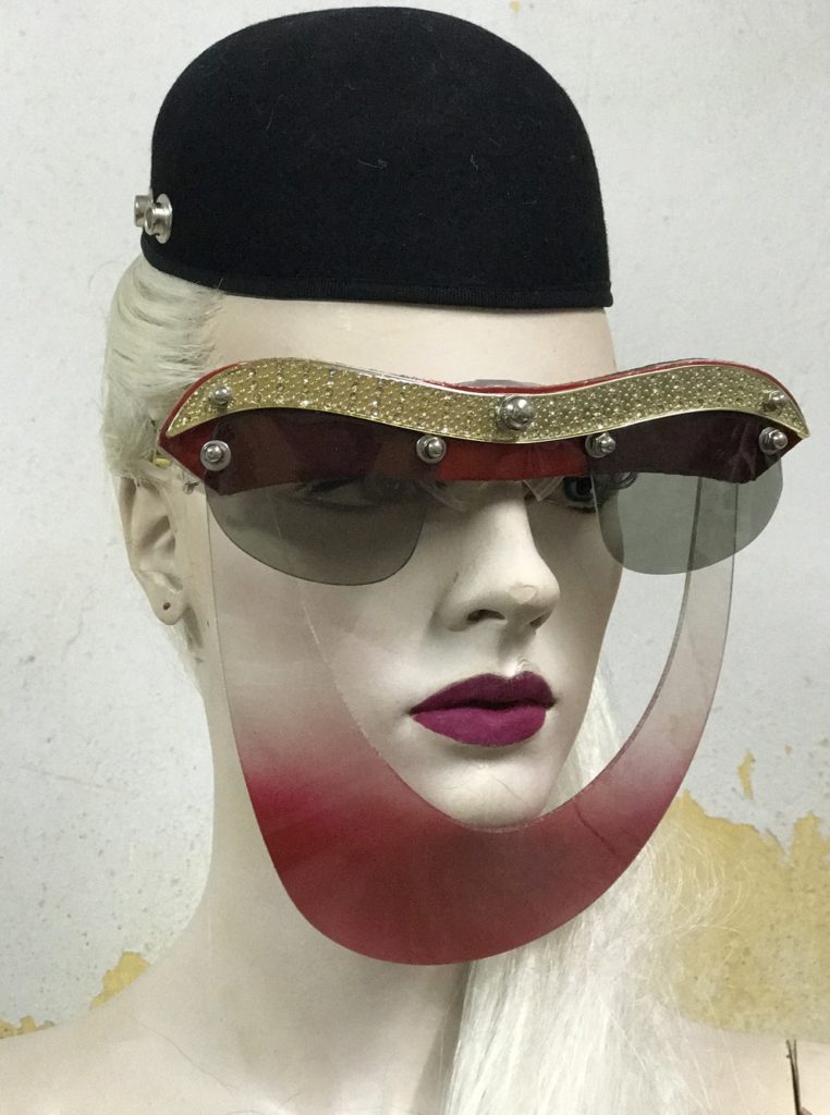 handmade mask futuristic Steampunk styling video shoot halloween art wear